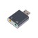 External sound card Luazon, USB, jack connectors: headphones and microphone, gray