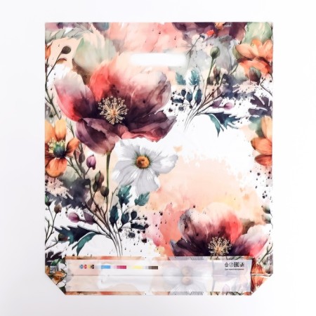 Packet "meadow flowers", plastic with a cut pen, 36x43 cm, 35 μm-1