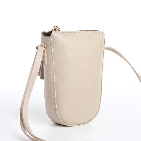Bag Women's Cross-Bodi with a zipper, beige color-1