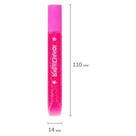Gel with sparkles of Junland "Neonchiki", 6 colors x 10.5 ml, blister-7