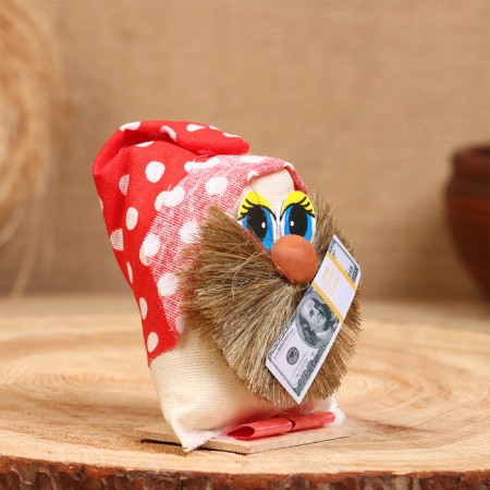 Brownie amulet with dollars, be healthy, 10 cm, mix-1