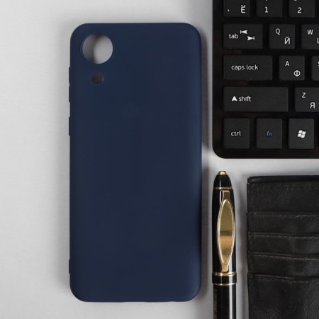 PERO cover for Samsung A03 Core, silicone, blue