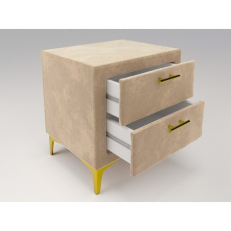 Tumbling bedside Roshal 500x400x570 Beige velor-1
