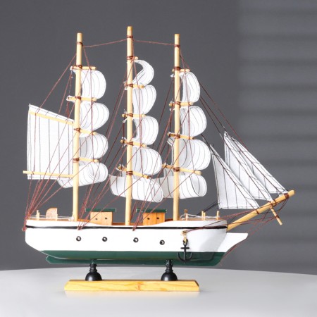 Souvenir medium "Mortan" ship, white, 33x31x5 cm-1