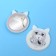 Pocket mirror "animals", d = 5.5 cm, white color