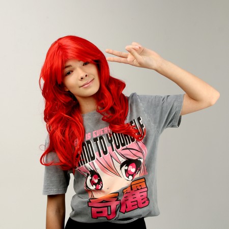 Carnival wig "anime" fire-red-1