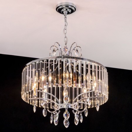 Suspended chandelier Citilux "Inga" CL335181, 59x58x120 cm, 8x60W, e14, gray color-16