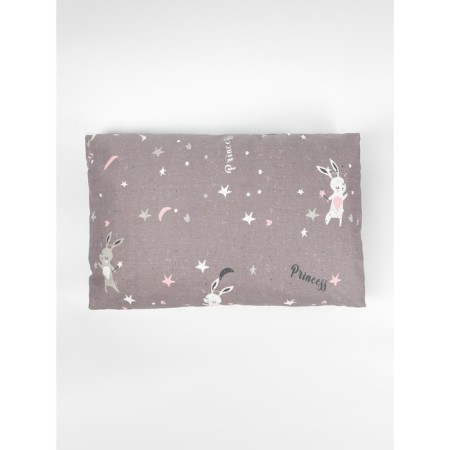 Pillowcase Amarobaby Princess, calico, size 40x60 cm, gray color, pink