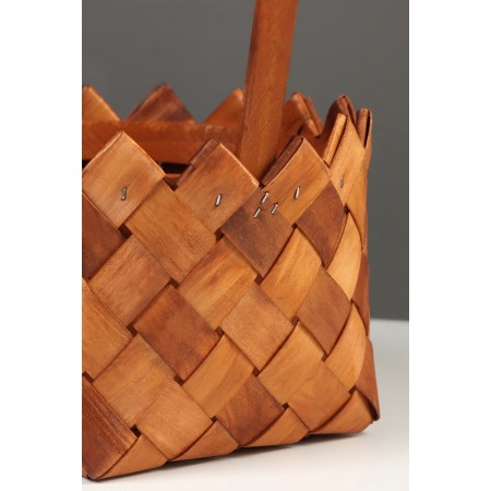 Set 2 pcs of wicker baskets, 20 x 20 x 12, 16 x 16 x 10 cm, handle h = 15 cm,-7