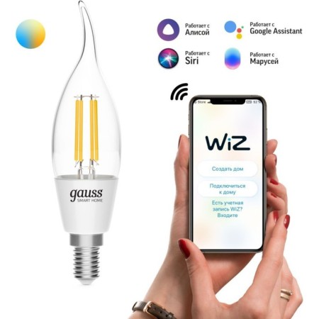 Smart lamp Gauss Iot Smart Home E14 4.5W 495lm Wi-Fi (Pack.: 1pc) (1280112)-2