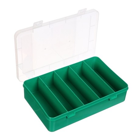 Box for trifles K-12, plastics, 19 x 12.5 x 4.7 cm, green-1