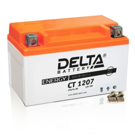 Delta CT 1207, 7 Ah, 12 volts, p/p, starter current 105 A-1