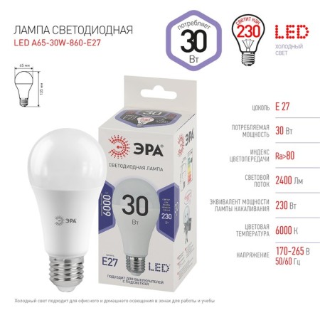 LED LED era Standard “Gear”, 30 watts, E27, 2400 lm, 6000k, glow cold white-3