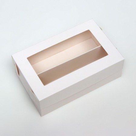 Box for Makarun, with a lodge, white 16.5 x 10.5 x 5.5 cm-1