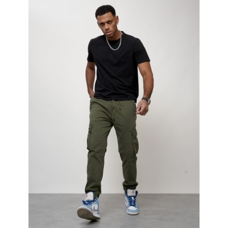Cargo jeans male, size 52, khaki color