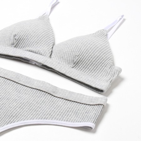 Female set (top, panties) Gray color, size 46-48-10