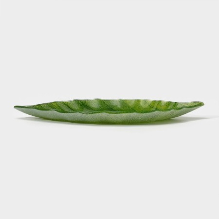 Glass Serving shares "Leaf", 31 × 19 cm, green color-4