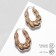 Earrings Metal "embossed" braid, color gold