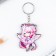 Key keychain wooden anime "with wings"