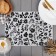 Ethel Napkin Flowers Black 30x45 cm View 2, 100% PE, 370 g/m2