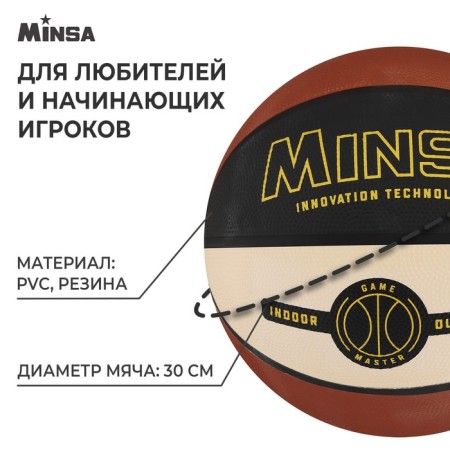Basketball ball minsa, PVC, glued, 8 panels, p. 7-1