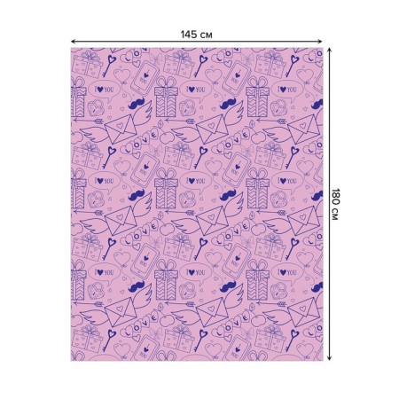 The tablecloth on the table "Epistles of love", rectangular, oxford, size 145x180 cm-1