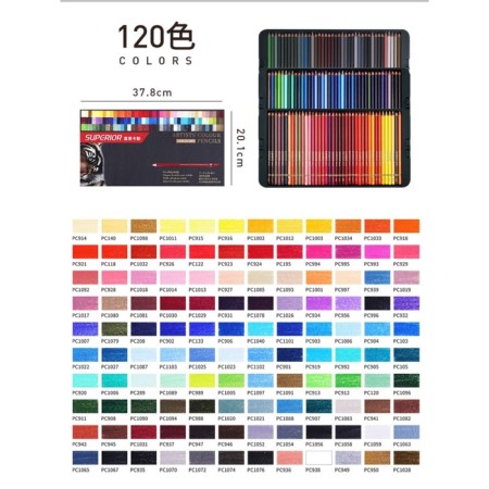 Oil pencils 120 colors, in the cardboard box OCP-120-8