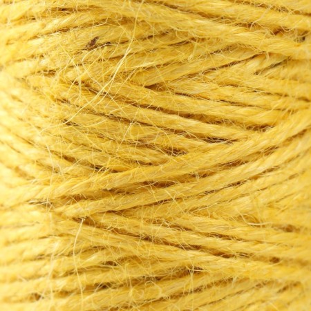 Yarn 100% juts "yellow" 50 meters 4x4x10 cm-2