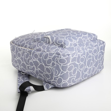 School backpack on lightning from textiles, 3 pockets, lilac color-4