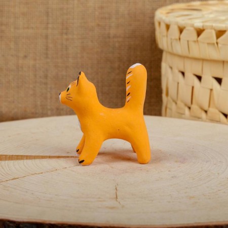 Souvenir "Kotik", red, 3.5 × 4 × 5.5 cm, Kargopol toy, mix-6