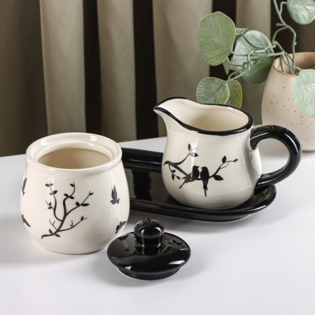 Set Serving shares "Spring Evening", 2 subjects: milkman 270 ml, sugar tower 310 ml-2