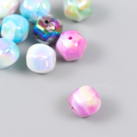 Busina Plastic for creativity "Multi -colored faces. Hologography" mix 1.4x1.4x1.4 cm-1