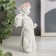 Polystone souvenir "Snowty angel in a lace outfit, with a rose" 12x10.5x4.3 cm