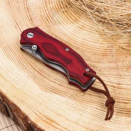 Folder Folding "Akage" 13.5cm, blade 57mm/2.5mm, handle of wood-2