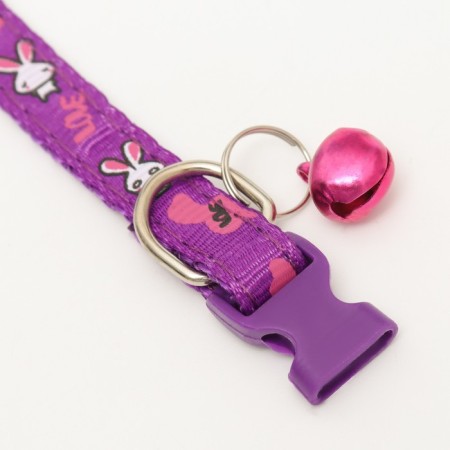 The two -layer collar with the Fastx "Bunny", 30 x 1 cm, purple-5