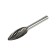 Bordra tundra Type H Ellipsoid, 12 x 32 mm, shank 6 mm