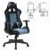 Brabix player "GT RACER GM-100", two pillows, fabric, black/blue