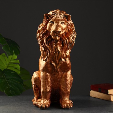 Figure "Lion Sitting" bronze, 40x25x56cm-1