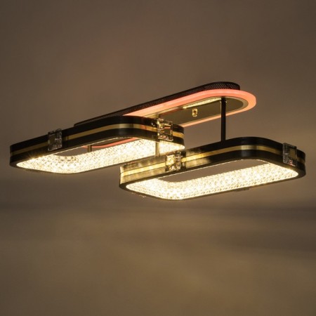 Causteen with PDD "Tilda" 2xLED 88W 3000-6000K RGB black gold 60x35x16cm-2