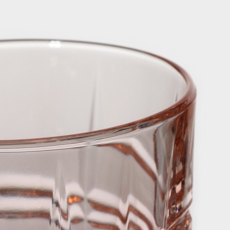 Low glass glass "Dallas", 300 ml, pink color-1
