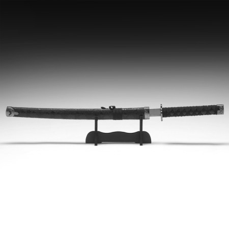 Souvenir weapon "Katana", without a stand, black scabbard for snake skin, 70 cm-1