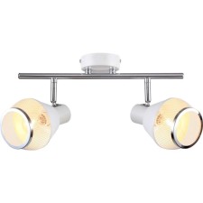 Спот Vekta 2xE14 40Вт, размер 35x10x22 см, цвет белый и хром