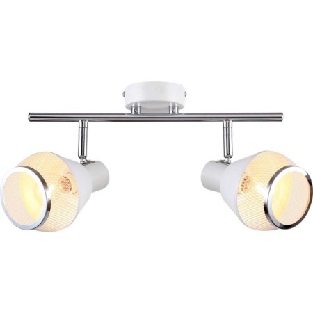 Spot Vekta 2XE14 40W, size 35x10x22 cm, white and chrome color