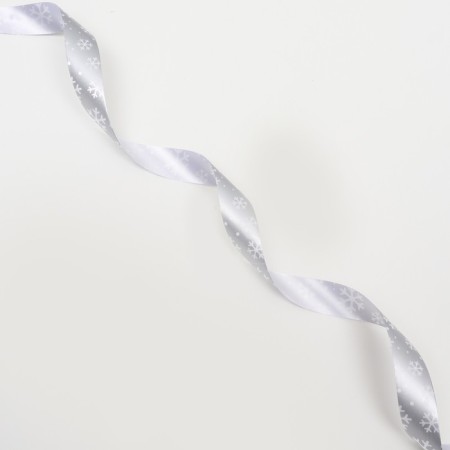 Ribbon for decor and gifts, snowflakes, 2 cm x 45 m-3