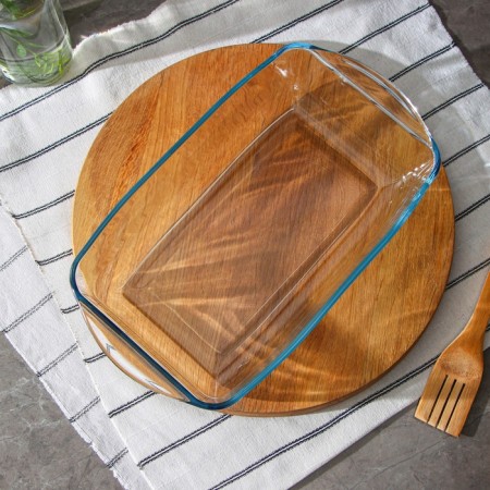 Rectangular shape for baking from heat -resistant glass Borcam, 2.7 l, 33.6 × 19 × 7 cm-1