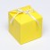 The box is folding, square, yellow, 10 x 10 x 10 cm,