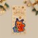 An envelope for money is a wooden carved “Magic New Year!”, Squirrel, 16.5 x 8 cm, New Year
