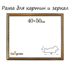 Frame for paintings (mirrors) 40 x 50 x 2.8 cm, plastic, calligrata 6448, gold