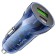 Hoco Z47A car charger, transparent, Type-C, USB, 30 W, PD+Qc, blue
