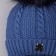Knitted children's hat, blue color, size 35-38cm (1-3 months)